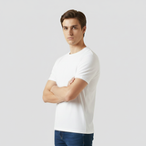 White Plain Round Neck Tshirt