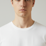 White Plain Round Neck Tshirt