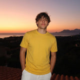 Yellow Plain Round Neck Tshirt - Teestra