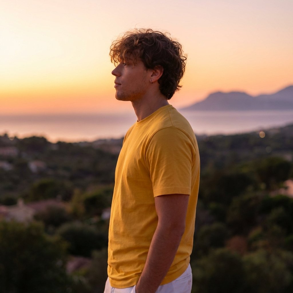 Yellow Plain Round Neck Tshirt - Teestra