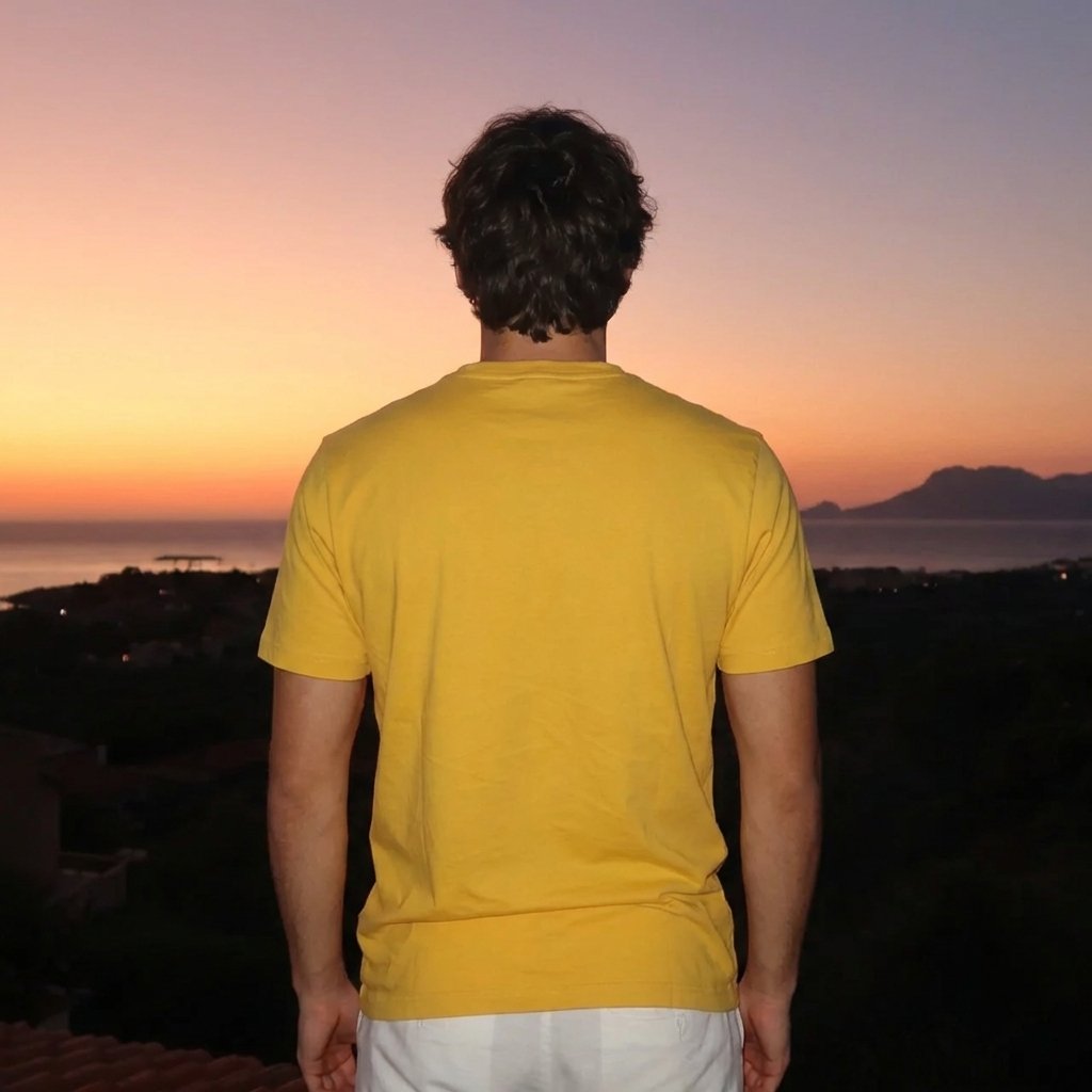 Yellow Plain Round Neck Tshirt - Teestra