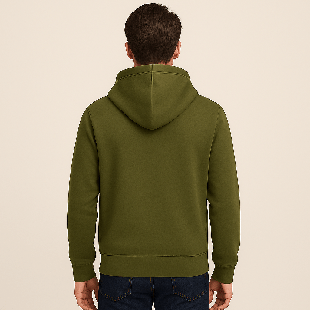 ZIPPERED HOODIE | OLIVE - Teestra