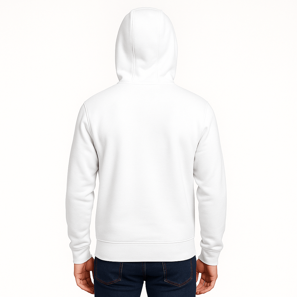 ZIPPERED HOODIE | WHITE - Teestra