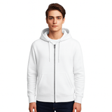 ZIPPERED HOODIE | WHITE - Teestra