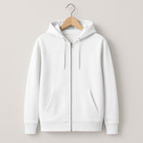 ZIPPERED HOODIE | WHITE - Teestra